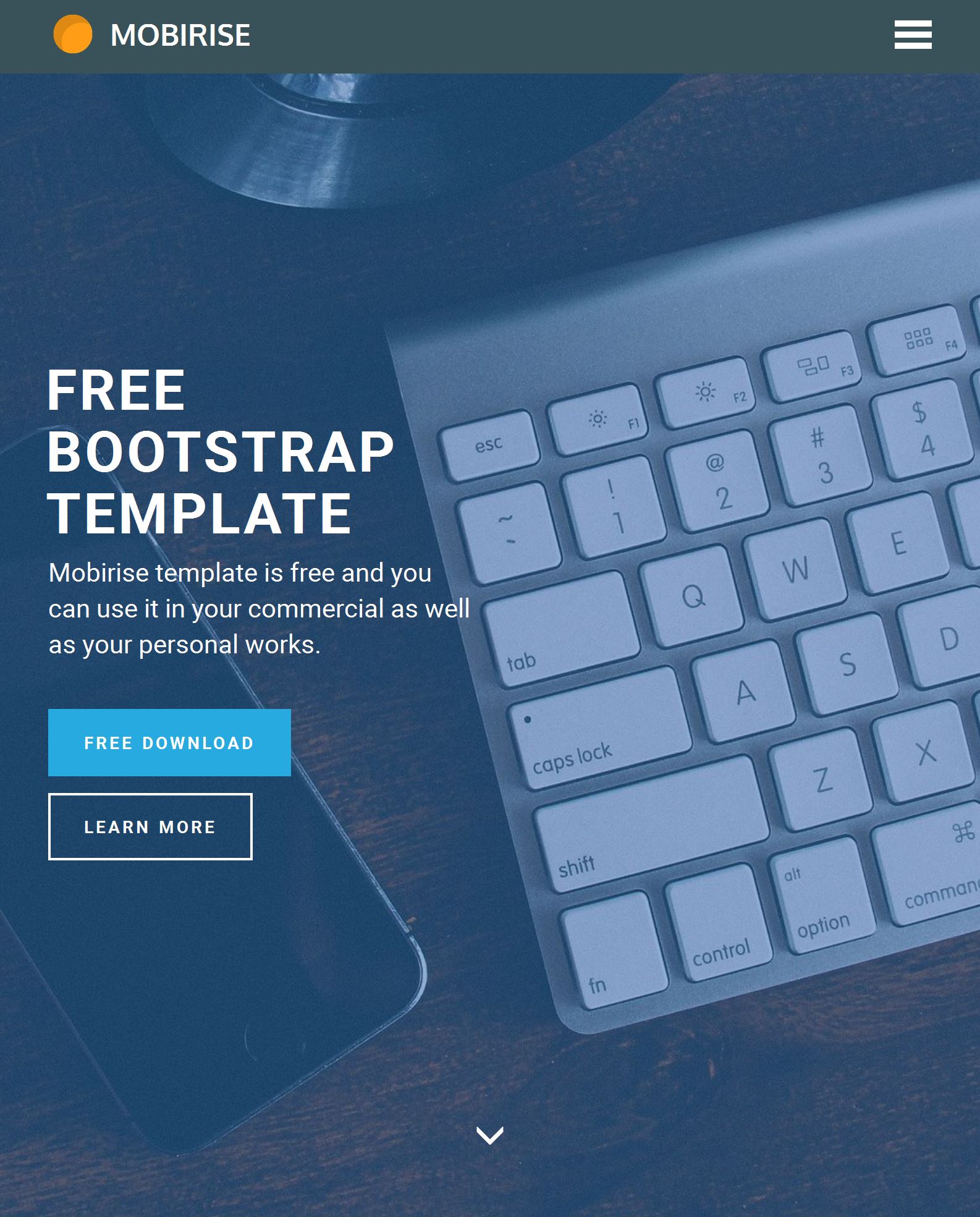Mobile Bootstrap Template