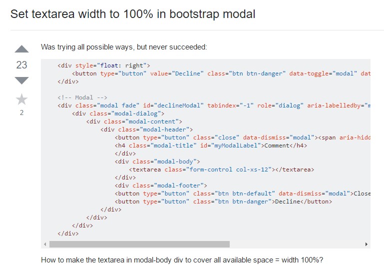 Set Textarea  size to 100% in Bootstrap modal