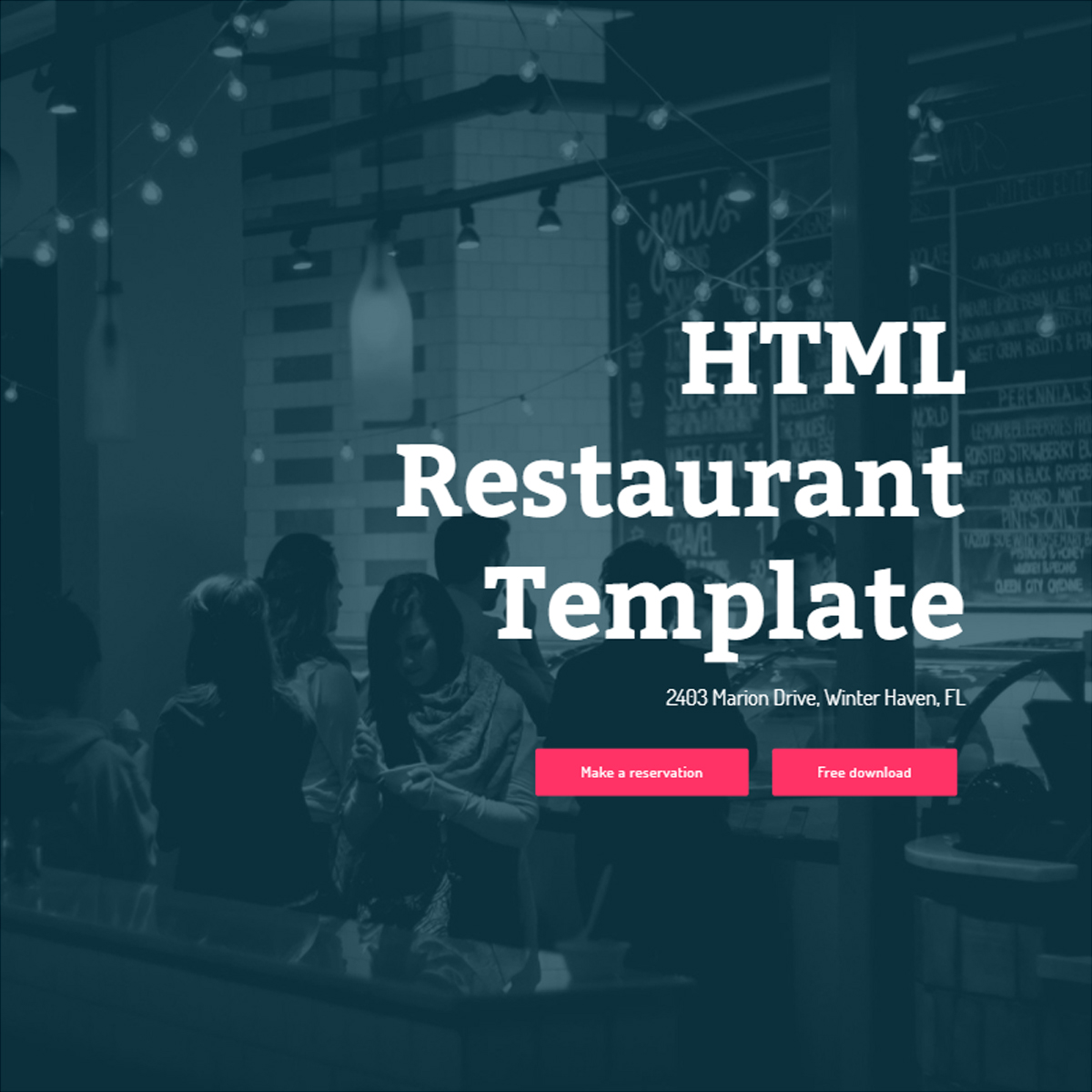 HTML5 Bootstrap Restaurant Templates