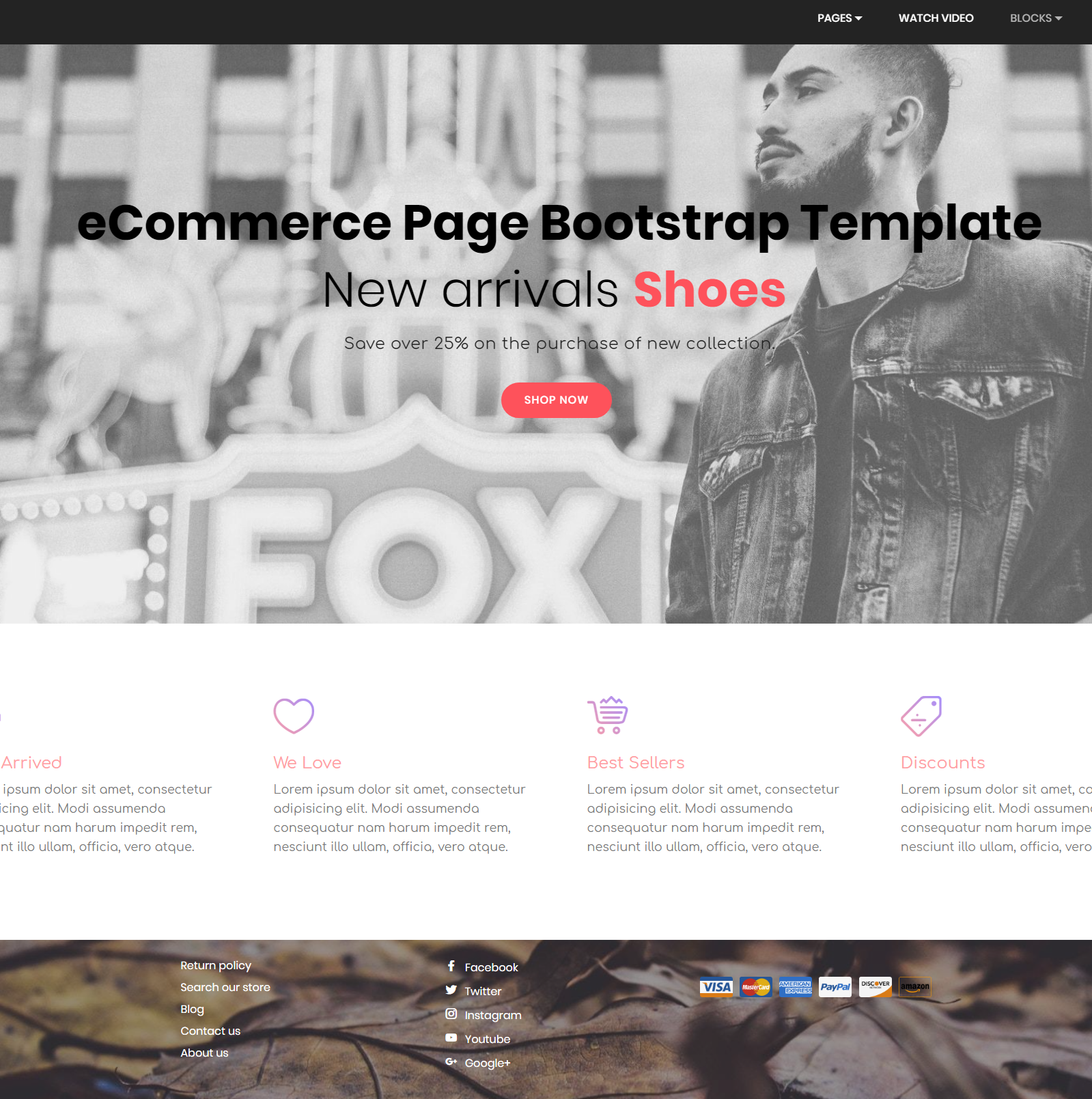 Free Bootstrap eCommerce Templates